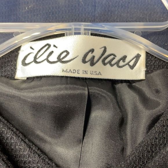 Ilie Wacs Vintage Black Suit Blazer Jacket Size 6 - Picture 5 of 8
